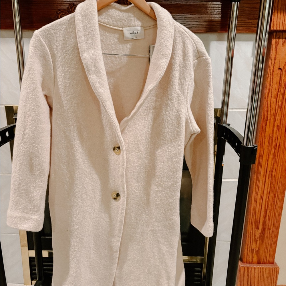 Wilfred Off-White Shawl Collar Cardigan